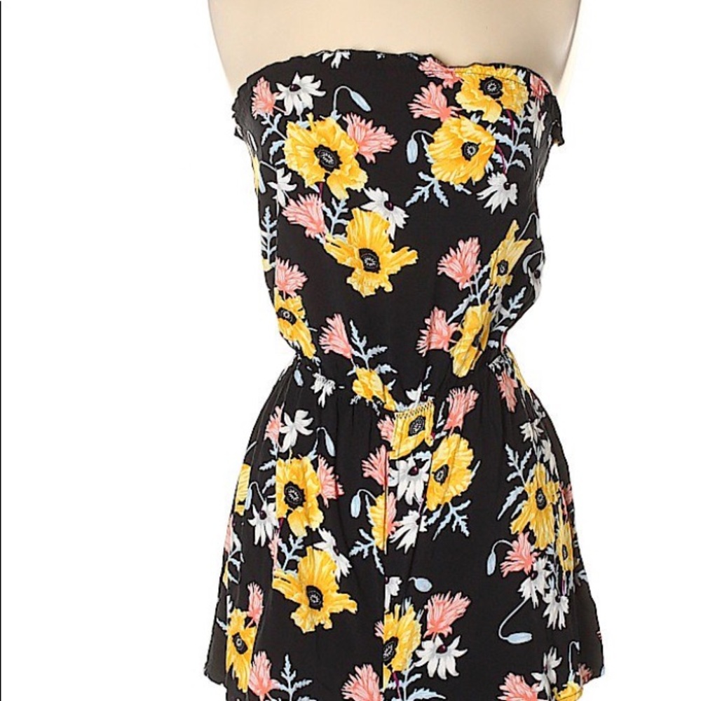Divided by H&M Black Floral Romper